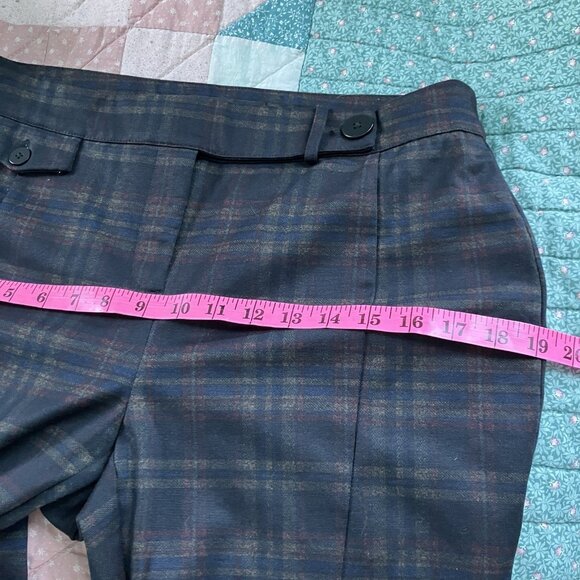 Laundry by Shelli Segal Pants Womens 8 Plaid Bootcut Cropped Fall Transitional - Picture 6 of 7